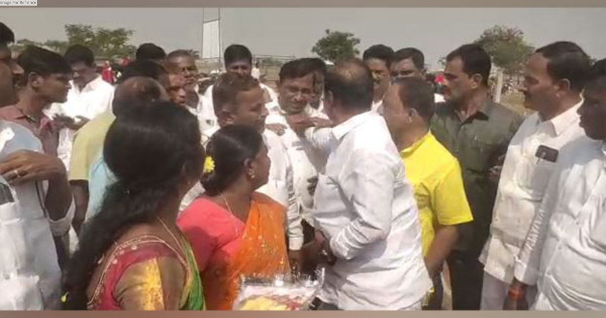 TRS MLA Krishna Mohan Reddy holds govt official's collar in viral video